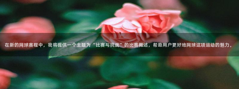 意昂2平台登录：在新的网球赛程中，我
